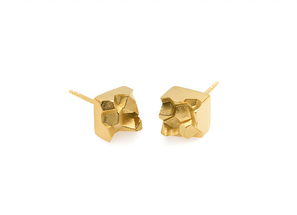 FRACTURE x GOLD geometric earrings