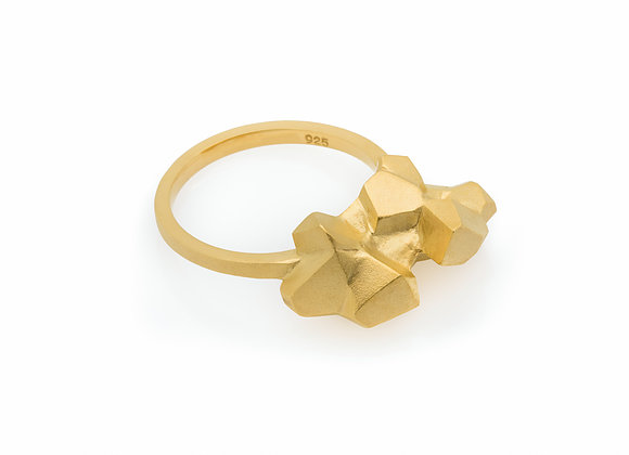 CLUSTER gold unique ring