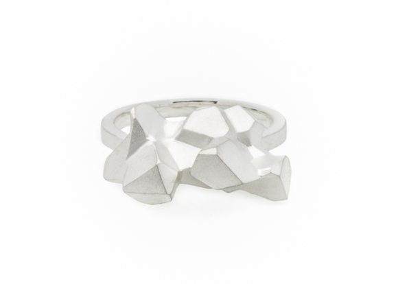 Cluster Silver Ring Unique Design